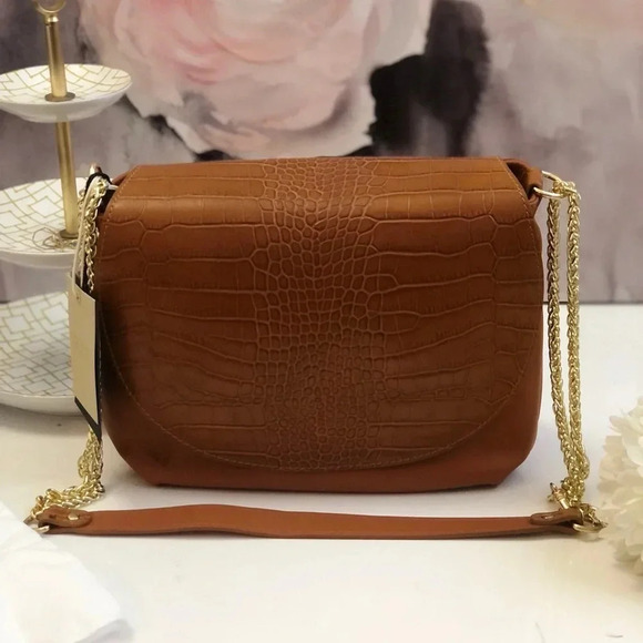 ! NWT Valentina Fiore genuine leather handbag - Picture 1 of 8